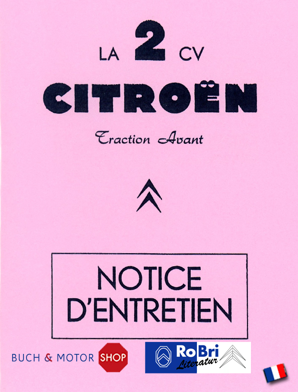 CitroÃ«n 2CV Notice d\'emploi 1958 belge